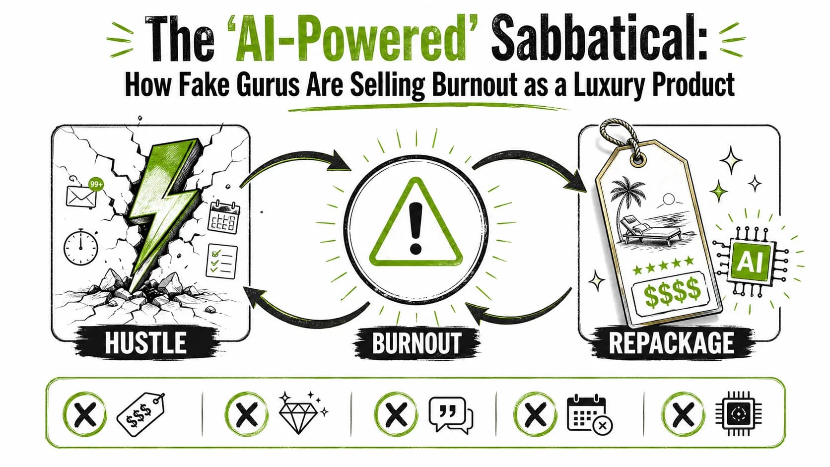 The 'AI-Powered' Sabbatical: How Fake Gurus Are Selling Burnout as a Luxury Product
