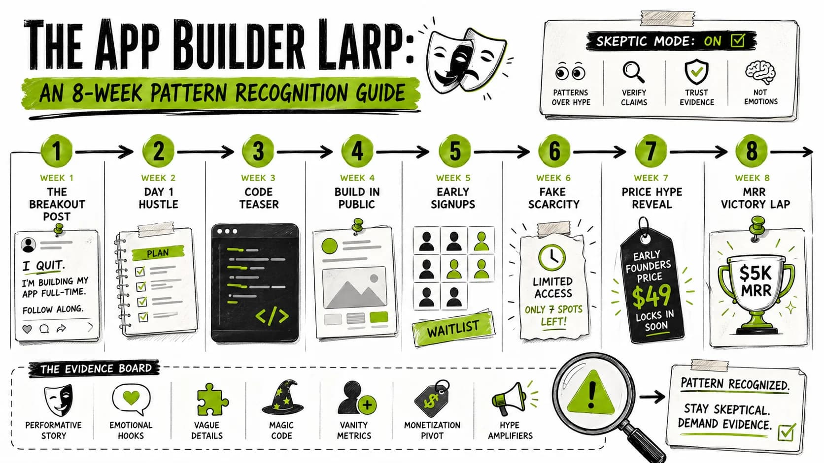 The App Builder Larp: An 8-Week Pattern Recognition Guide