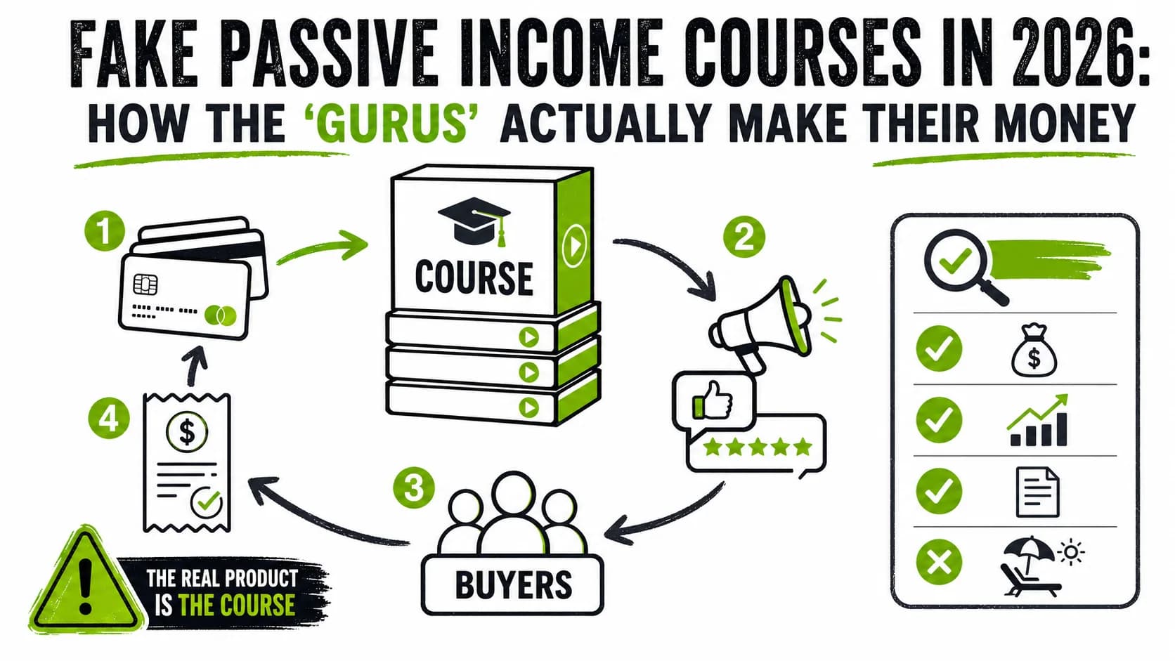 Fake Passive Income Courses in 2026: How the 'Gurus' Actually Make Their Money