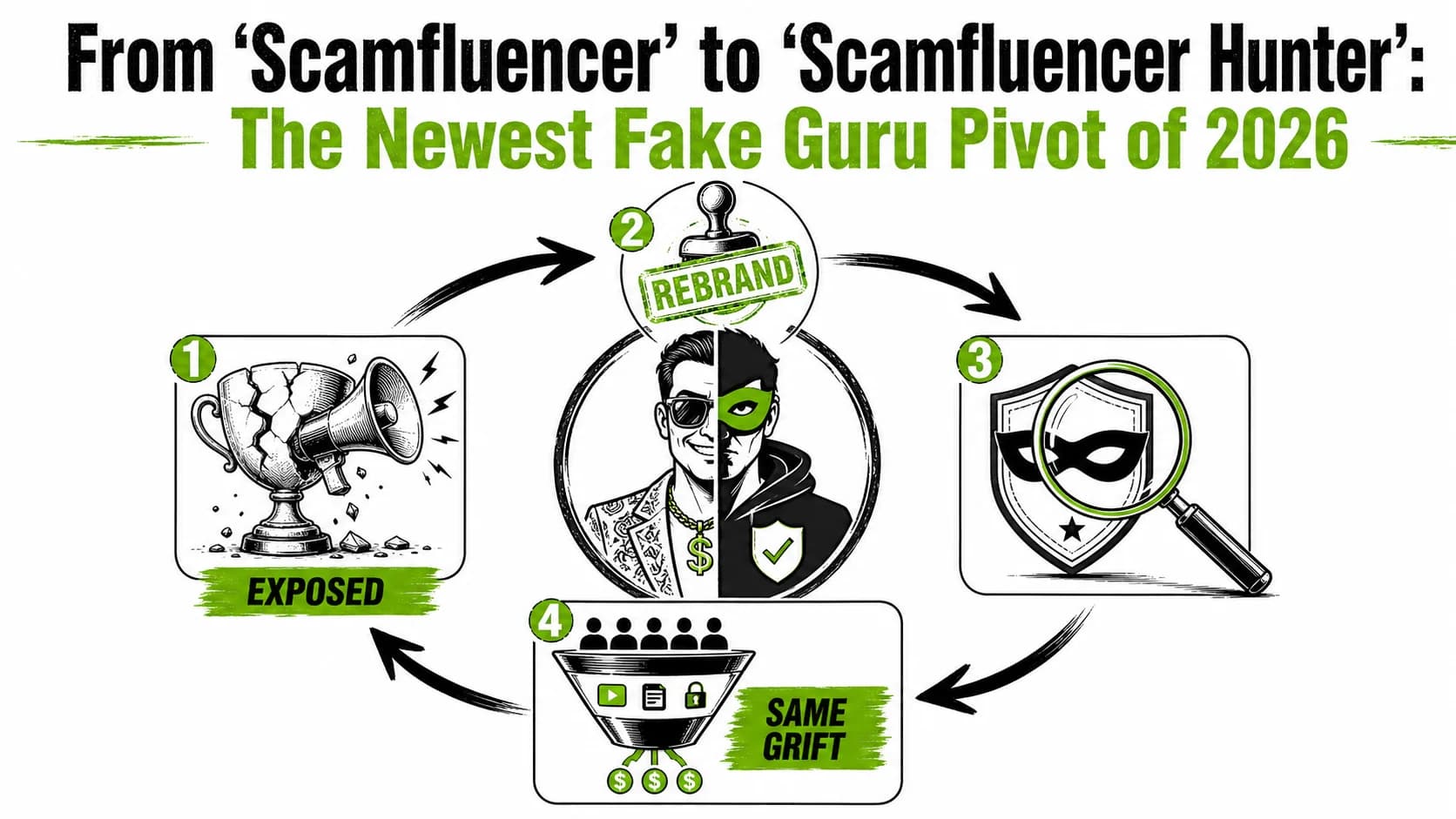 From 'Scamfluencer' to 'Scamfluencer Hunter': The Newest Fake Guru Pivot of 2026