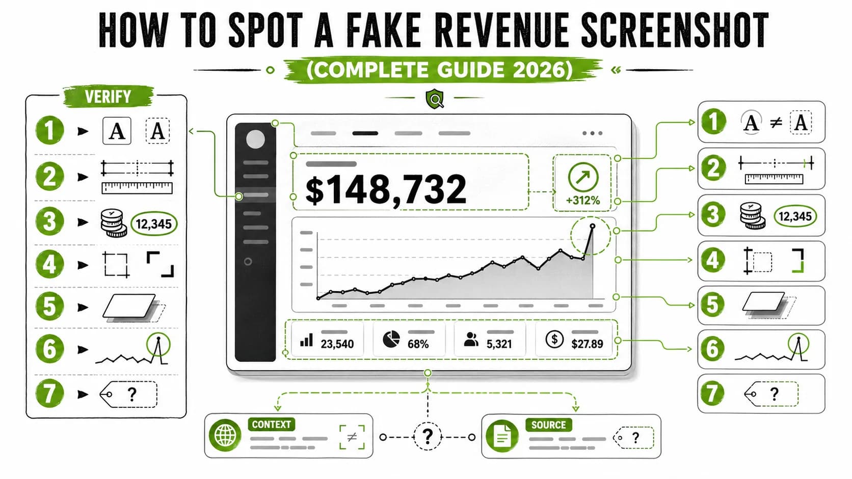 How to Spot a Fake Revenue Screenshot (Complete Guide 2026)