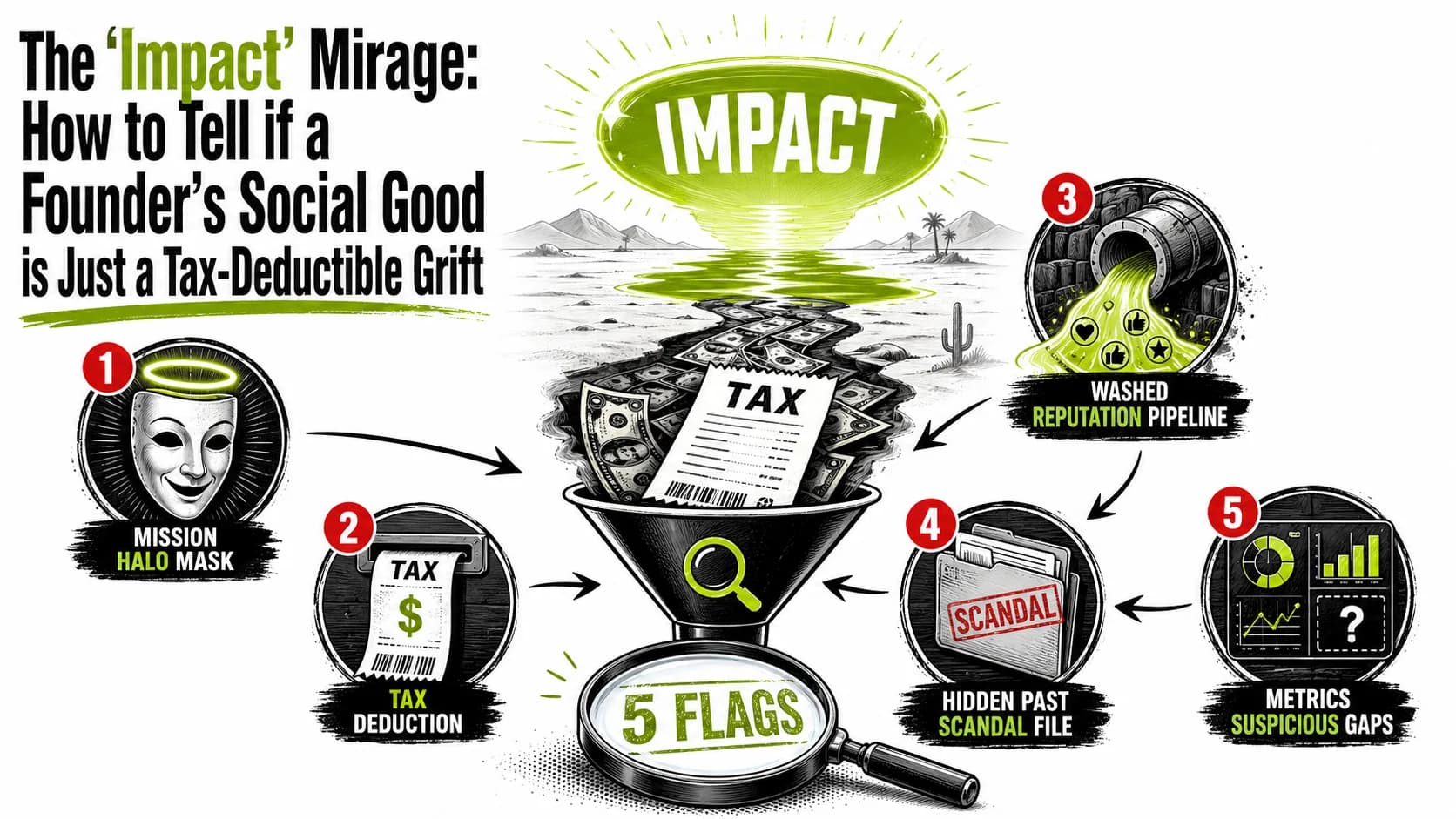 "The 'Impact' Mirage: How to Tell if a Founder's Social Good is Just a Tax-Deductible Grift"slug: impact-mirage-social-good-tax-deductible-grift