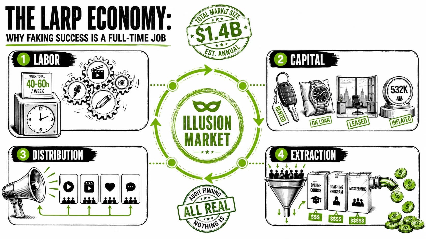 The Larp Economy: Why Faking Success Is a Full-Time Job