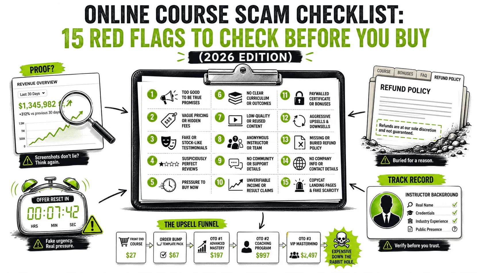 Online Course Scam Checklist: 15 Red Flags to Check Before You Buy (2026 Edition)