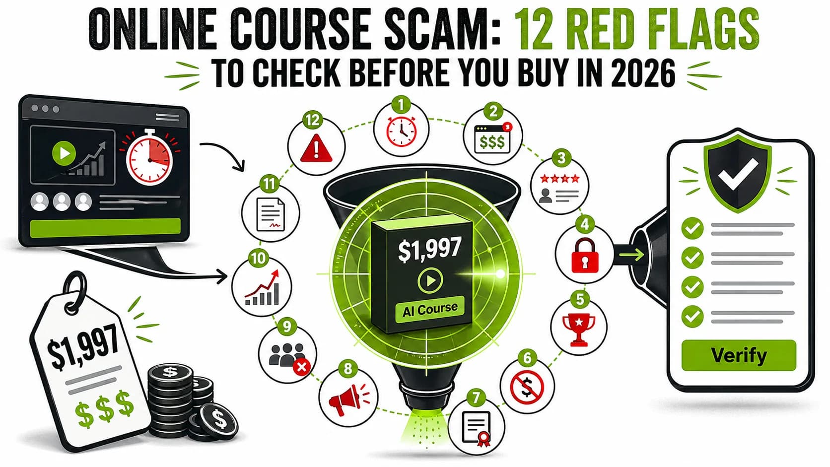 Online Course Scam: 12 Red Flags to Check Before You Buy in 2026