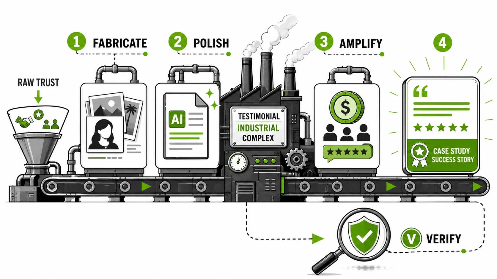 The Testimonial Industrial Complex: How Fake Social Proof Is Manufactured
