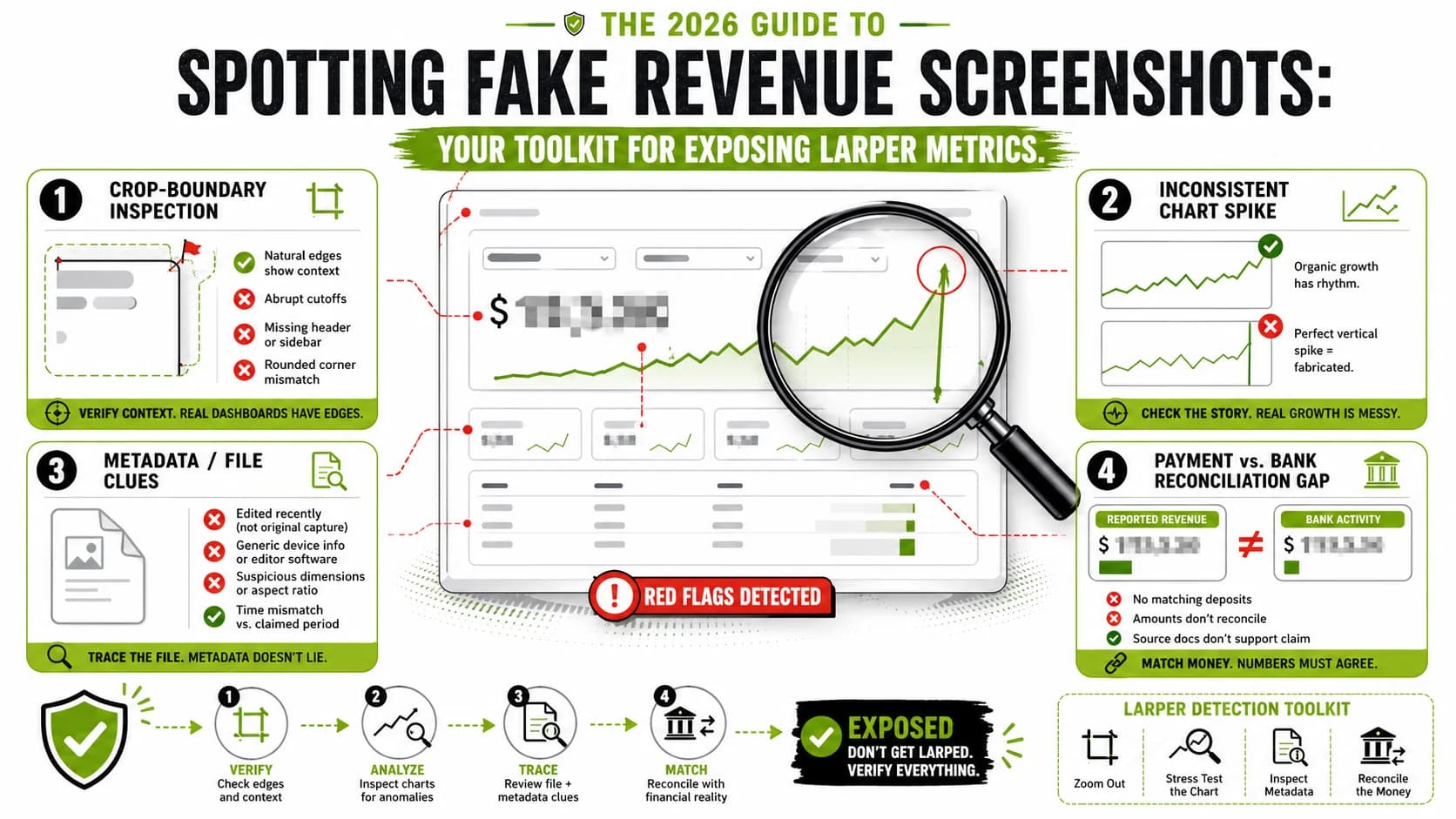 The 2026 Guide to Spotting Fake Revenue Screenshots: Your Toolkit for Exposing Larper Metrics