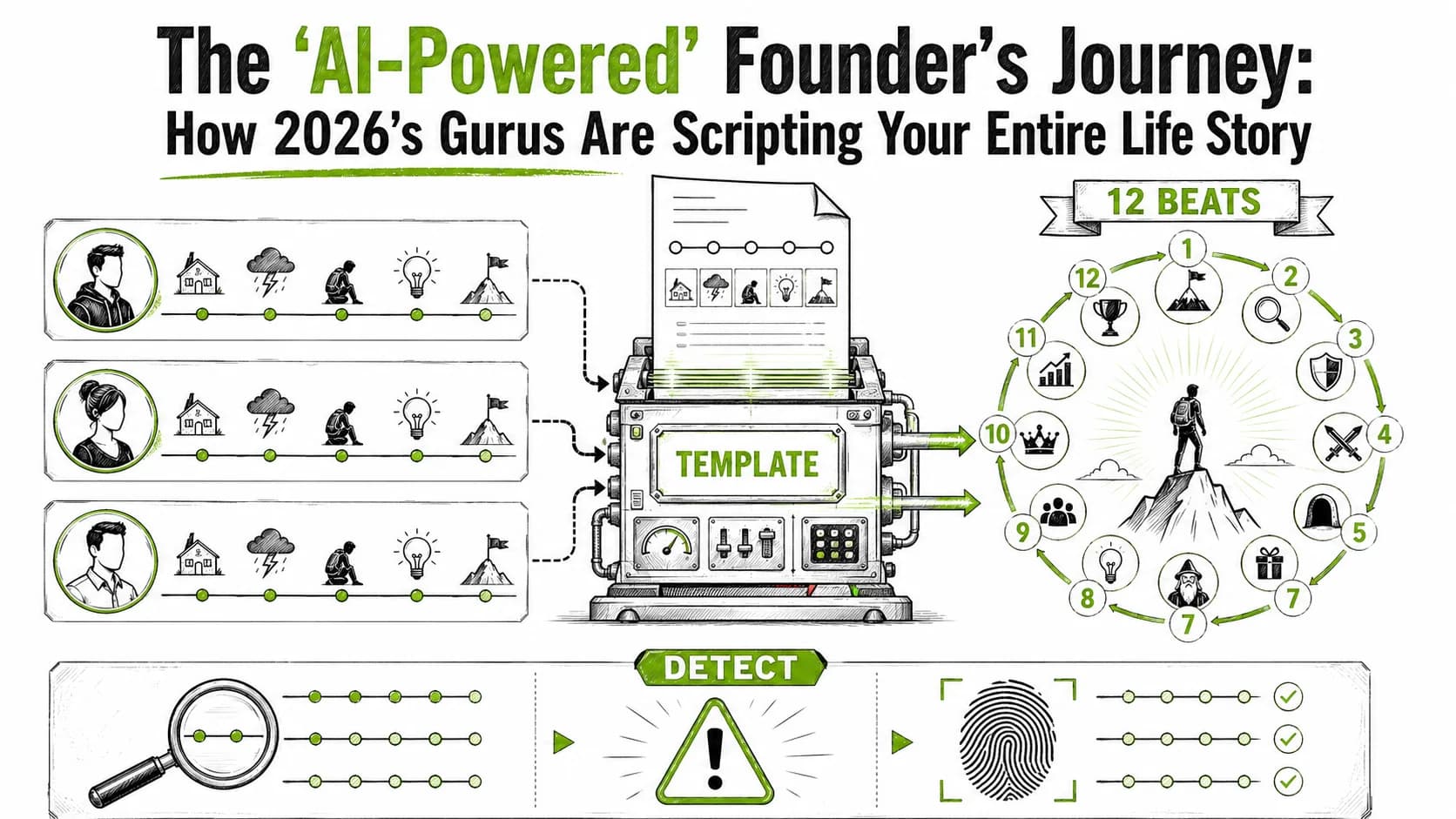 The 'AI-Powered' Founder's Journey: How 2026's Gurus Are Scripting Your Entire Life Story
