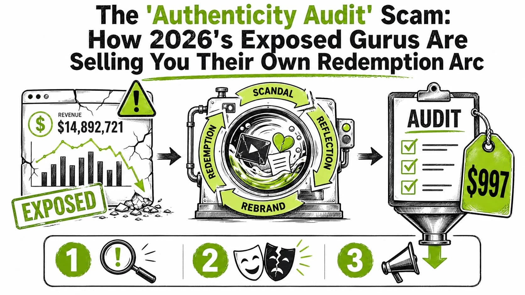 The 'Authenticity Audit' Scam: How 2026's Exposed Gurus Are Selling You Their Own Redemption Arc