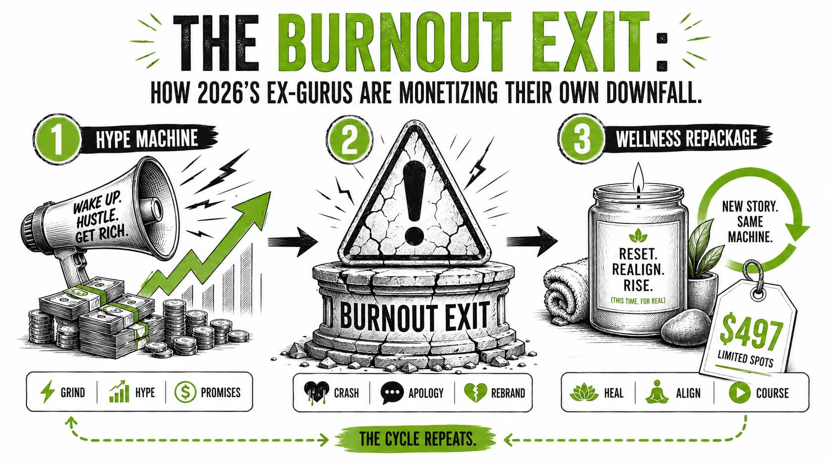 The ''Burnout Exit'': How 2026''s Ex-Gurus Are Monetizing Their Own Downfall