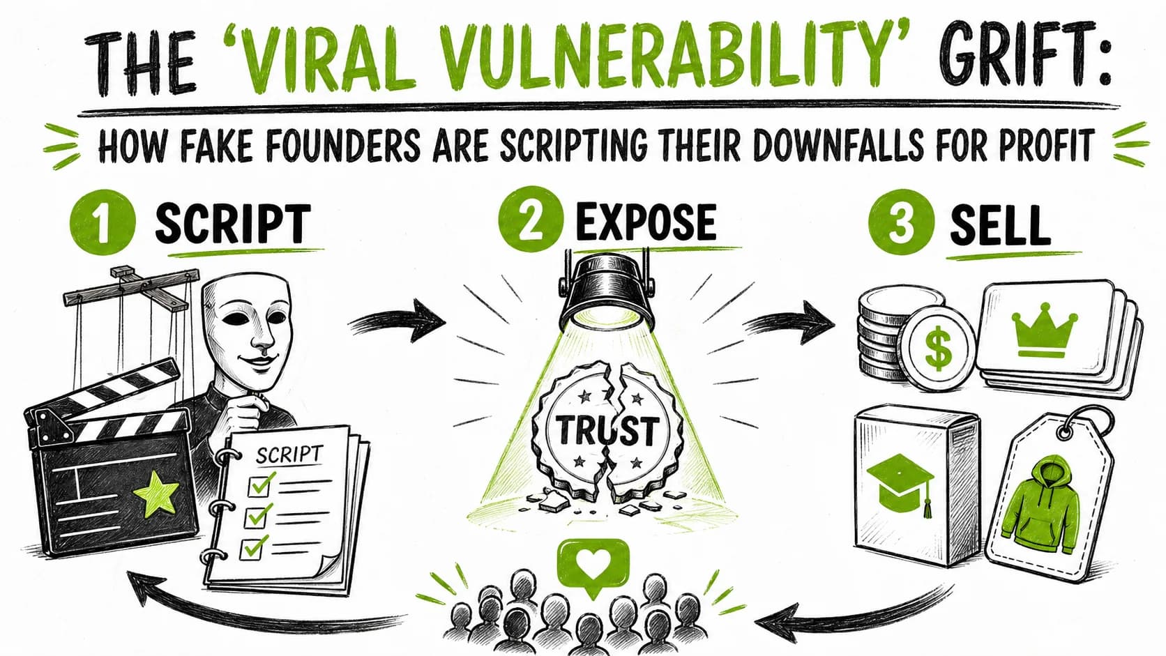 The 'Viral Vulnerability' Grift: How Fake Founders Are Scripting Their Downfalls for Profit