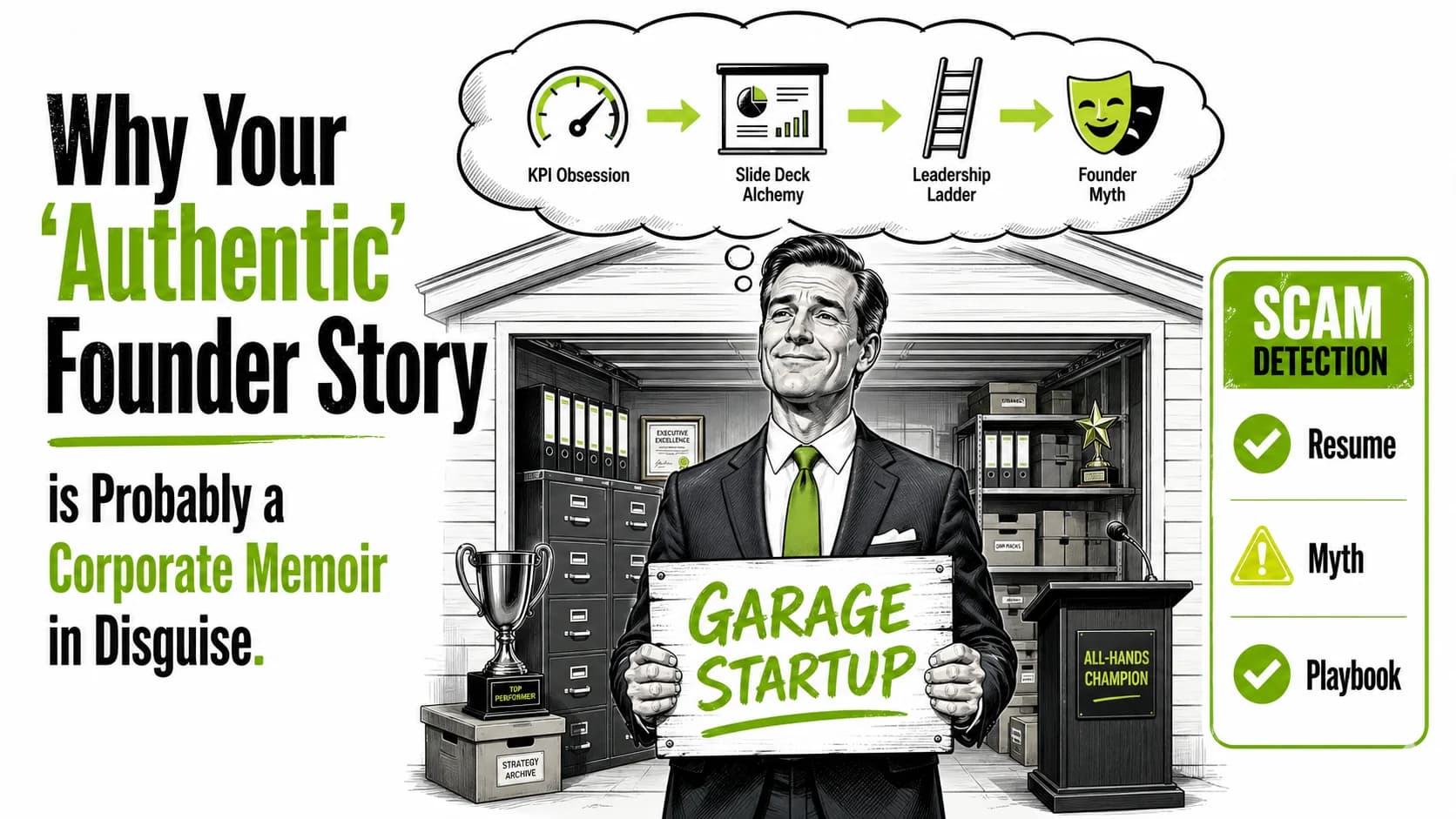 Why Your 'Authentic' Founder Story is Probably a Corporate Memoir in Disguise