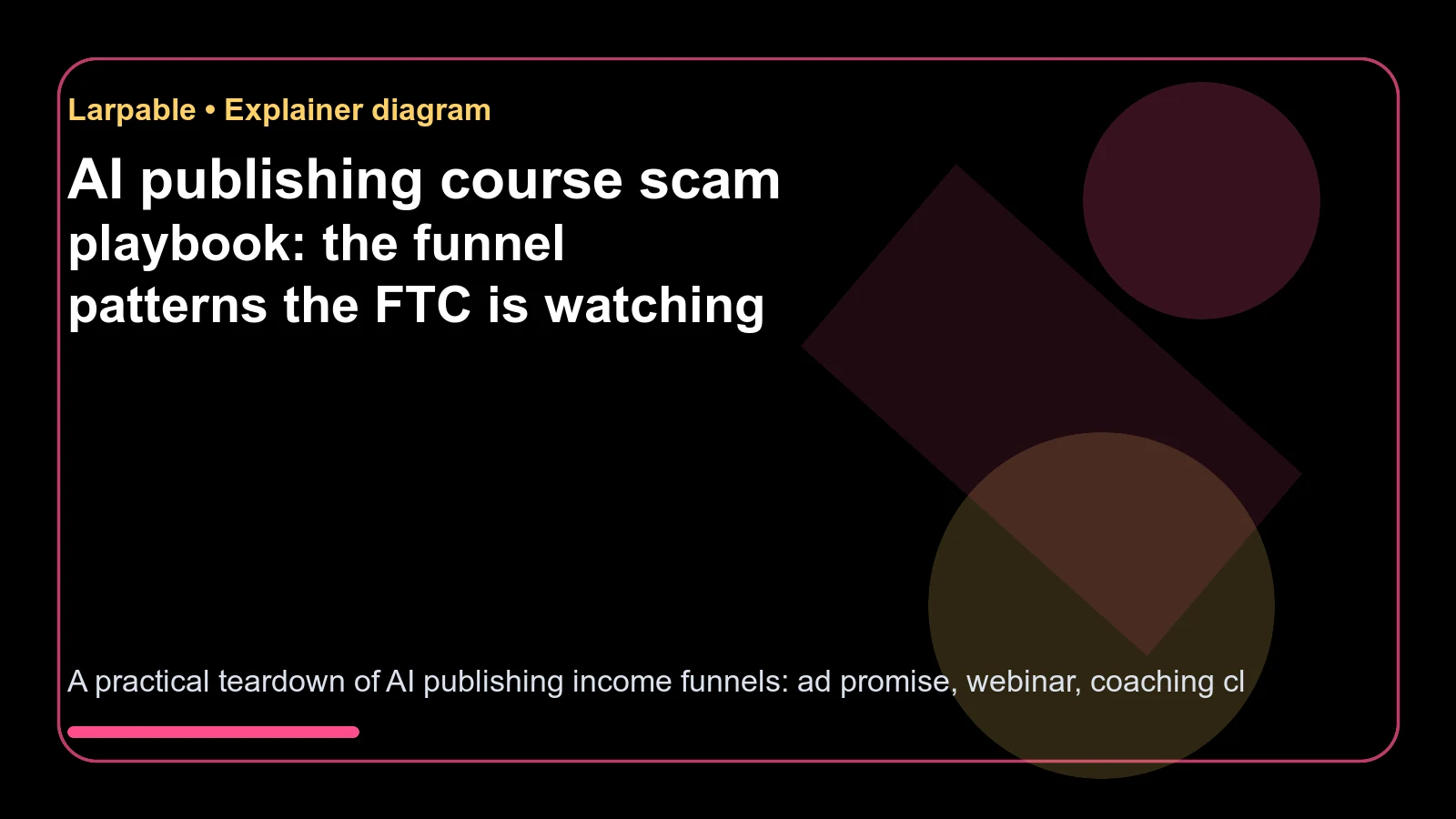 AI publishing course scam playbook: the funnel patterns the FTC is watching - context