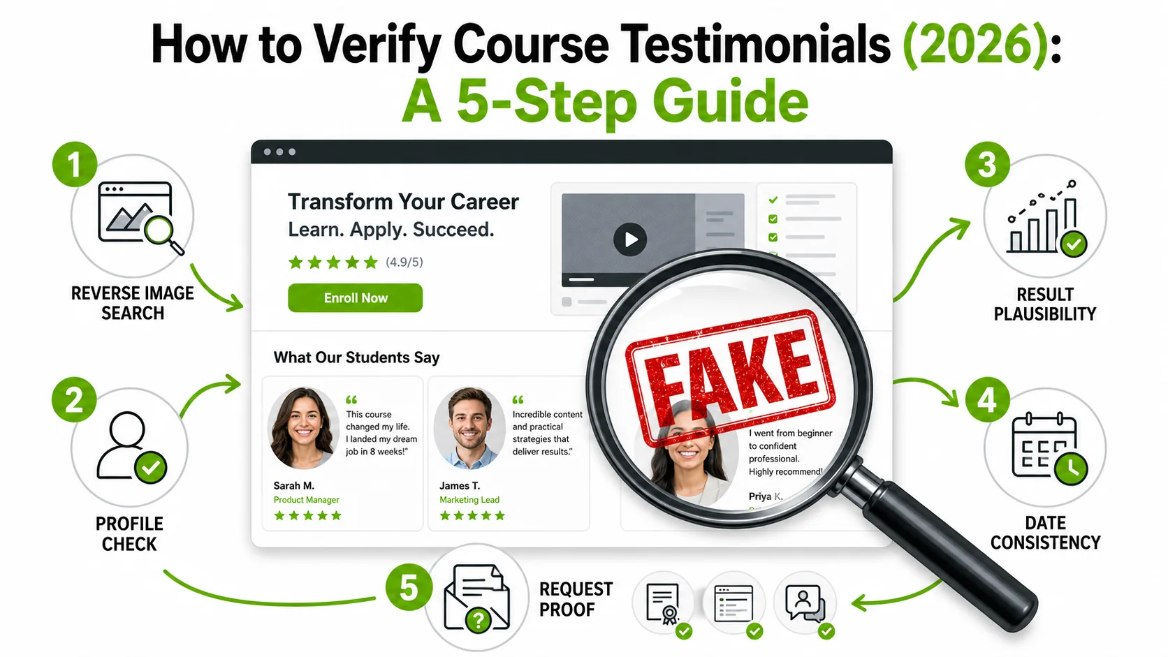 How to Verify Course Testimonials (2026): A 5-Step Guide