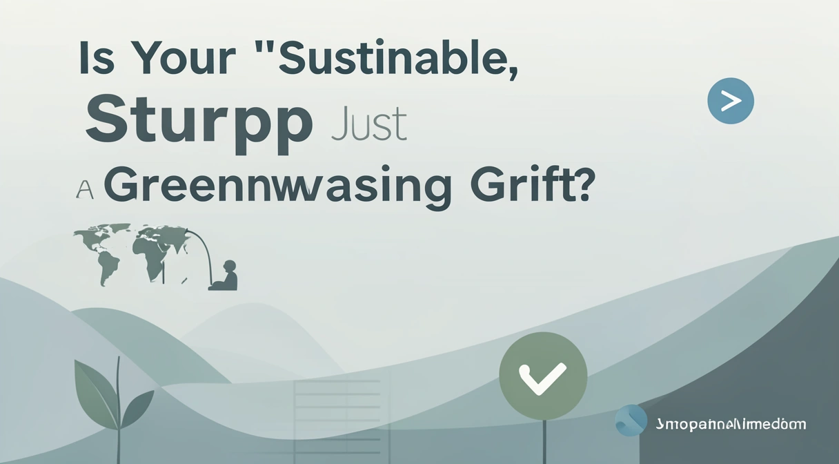 A satirical illustration of a slick entrepreneur in a green suit, watering a plastic plant with a watering can labeled