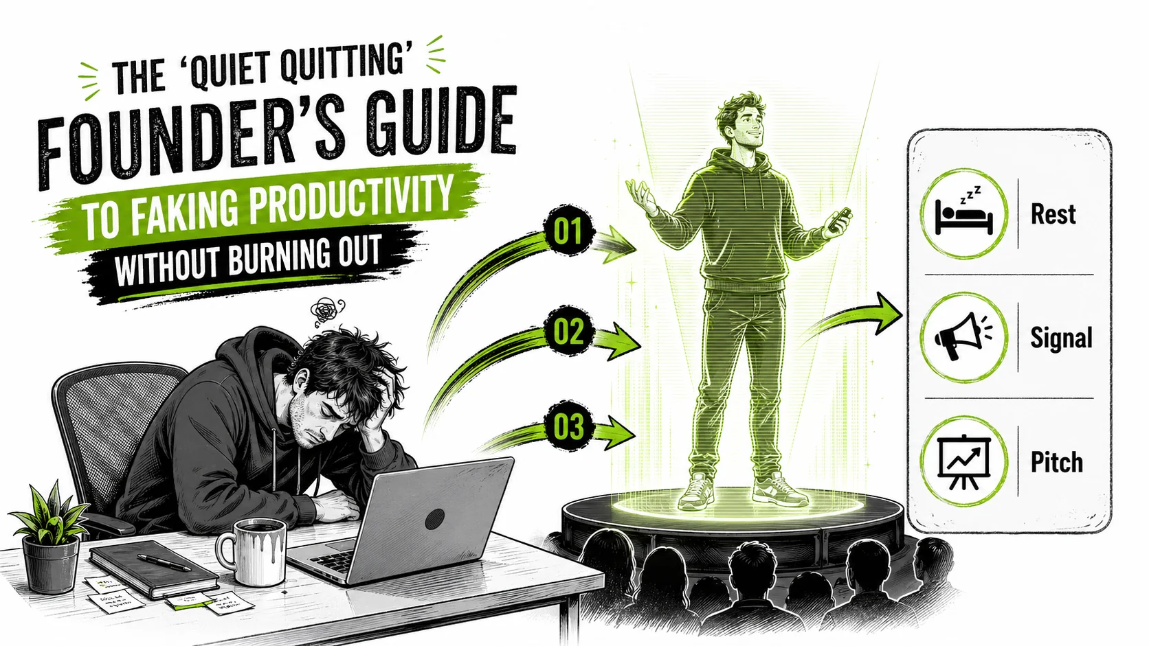 The 'Quiet Quitting' Founder's Guide to Faking Productivity Without Burning Out