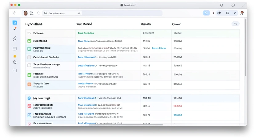 Screenshot of a Notion template titled 