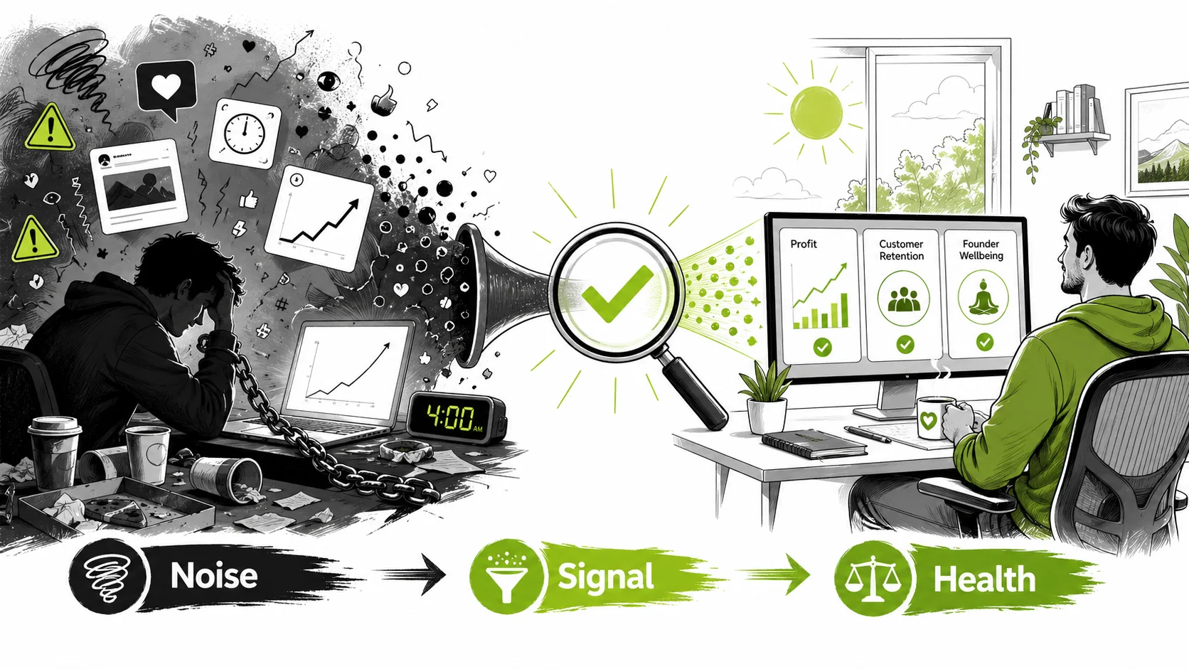 Stop Believing the 'Hustle Porn' Metrics: How to Actually Measure Your Startup's Health