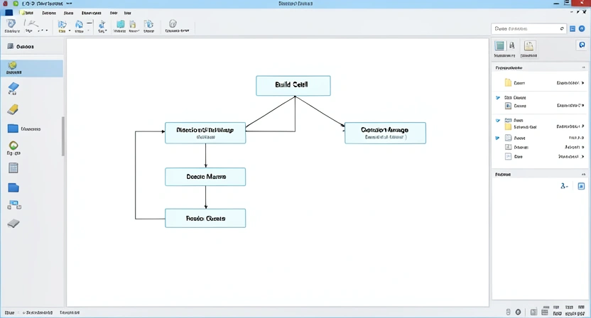 A simple flowchart on a whiteboard: