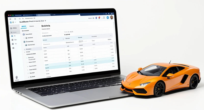 A side-by-side comparison of a real business dashboard (with analytics) and a fake guru revenue screenshot (with blurred numbers and a Lamborghini wallpaper)