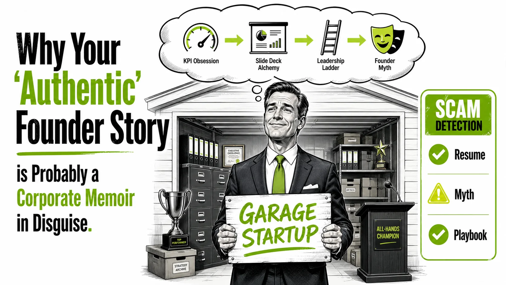 Why Your 'Authentic' Founder Story is Probably a Corporate Memoir in Disguise