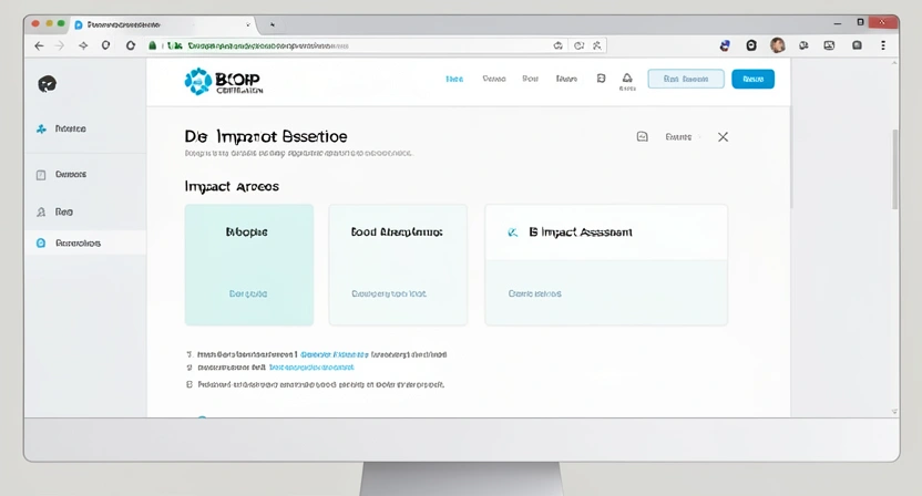 Screenshot of the official B Corp Certification website (bcorporation.net) showing the 